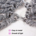 Grey Goddess Faux Locs 20inch long with Curly Ends