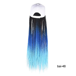 Synthetic Braided Box Braids Baseball Cap Wig