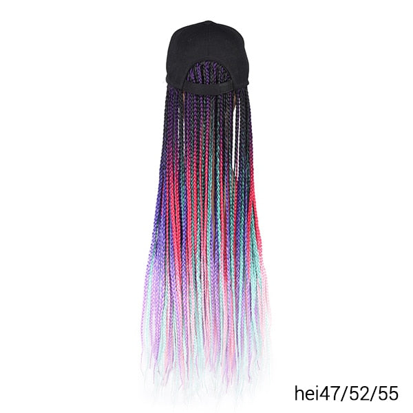 Synthetic Braided Box Braids Baseball Cap Wig