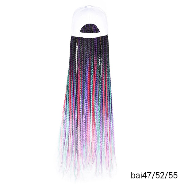 Synthetic Braided Box Braids Baseball Cap Wig