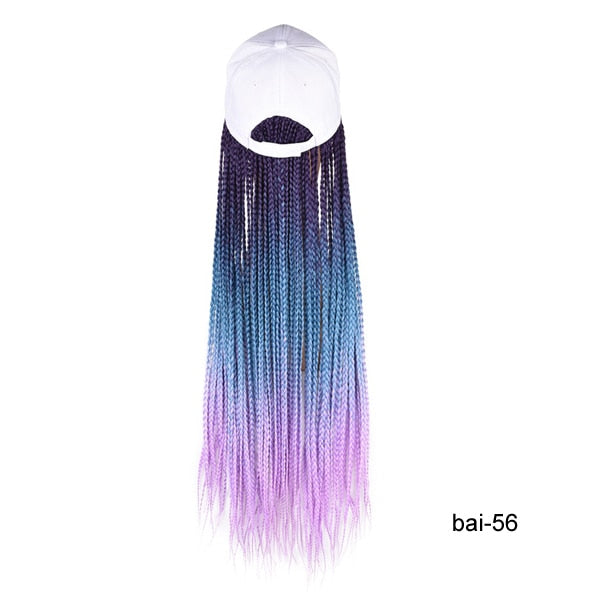 Synthetic Braided Box Braids Baseball Cap Wig