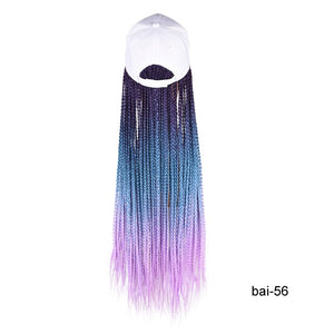 Synthetic Braided Box Braids Baseball Cap Wig