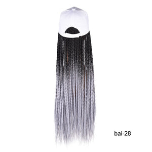 Synthetic Braided Box Braids Baseball Cap Wig