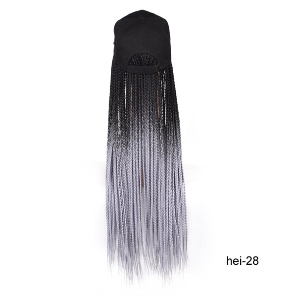Synthetic Braided Box Braids Baseball Cap Wig