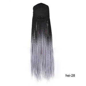 Synthetic Braided Box Braids Baseball Cap Wig