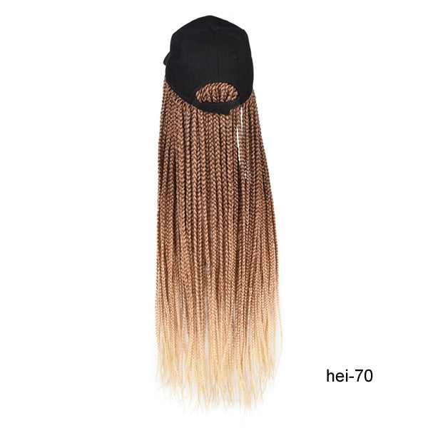 Synthetic Braided Box Braids Baseball Cap Wig