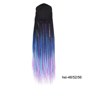 Synthetic Braided Box Braids Baseball Cap Wig