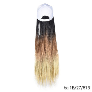 Synthetic Braided Box Braids Baseball Cap Wig