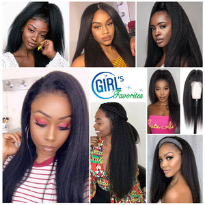 Brazilian Human Hair Kinky 13x4 Lace Front Wig
