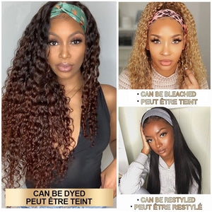 Water Wave Human Hair Headband Wig