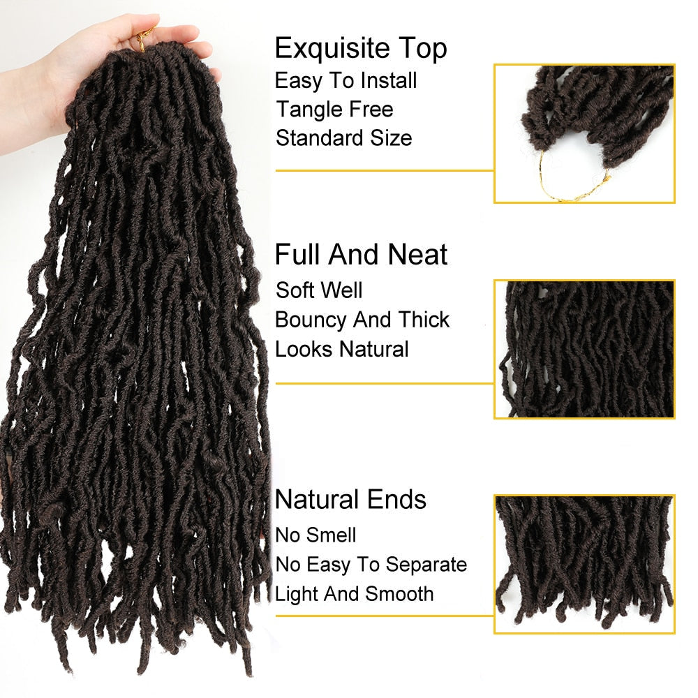 Synthetic Crochet Braids Curly Faux Locs