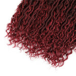 Synthetic Bohemian Faux Locs 6 Pack Bundle T1B/Burgundy