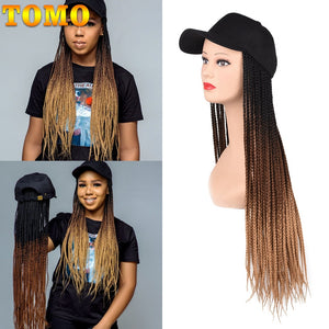Synthetic Braided Box Braids Baseball Cap Wig