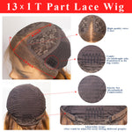 Highlighted Human Hair Honey Blonde Hd 13x1 Lace Front Wig