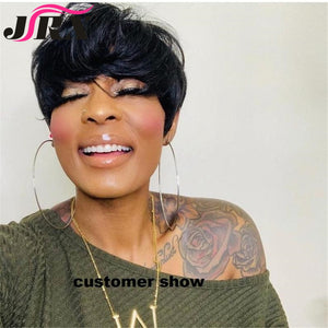 Pixie Cut Short Glueless Human Hair Wig