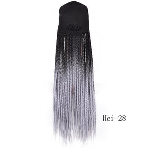 Synthetic Box Braids Baseball Cap wig
