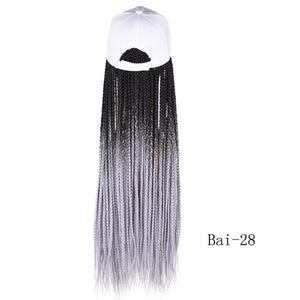 Synthetic Box Braids Baseball Cap wig