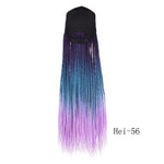 Synthetic Box Braids Baseball Cap wig