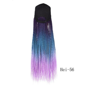 Synthetic Box Braids Baseball Cap wig
