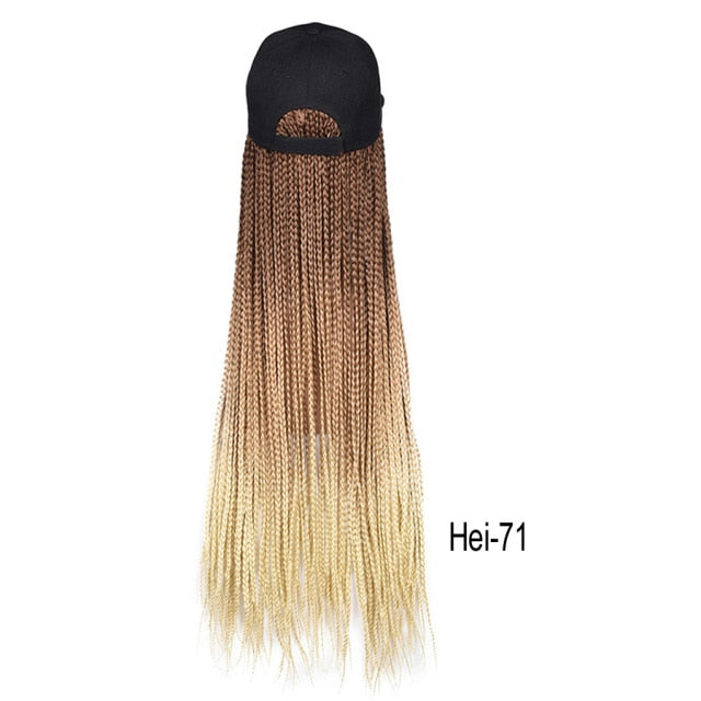 Synthetic Box Braids Baseball Cap wig