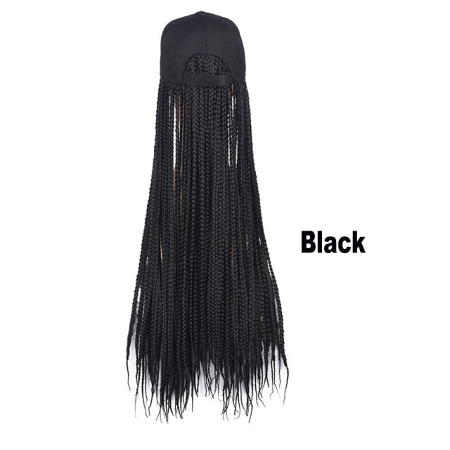 Synthetic Box Braids Baseball Cap wig