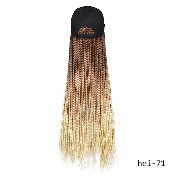Synthetic Braided Box Braids Baseball Cap Wig
