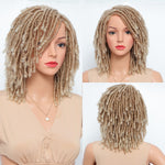 Short Soft Synthetic Faux Locs Dreadlocks Wig