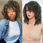 Short Soft Synthetic Faux Locs Dreadlocks Wig