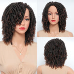Short Soft Synthetic Faux Locs Dreadlocks Wig