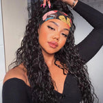Water Wave Human Hair Headband Wig