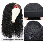 Water Wave Human Hair Headband Wig