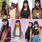 Synthetic Braided Box Braids Baseball Cap Wig