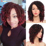 Short Soft Synthetic Faux Locs Dreadlocks Wig