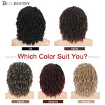 Short Soft Synthetic Faux Locs Dreadlocks Wig