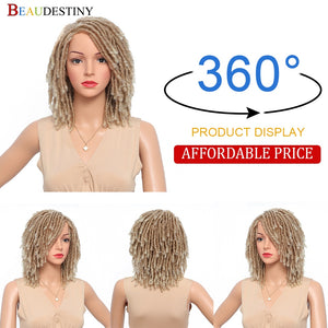 Short Soft Synthetic Faux Locs Dreadlocks Wig