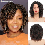 Short Soft Synthetic Faux Locs Dreadlocks Wig