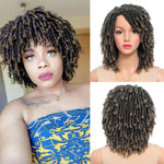 Short Soft Synthetic Faux Locs Dreadlocks Wig