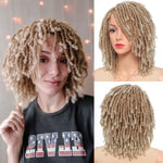 Short Soft Synthetic Faux Locs Dreadlocks Wig