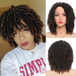 Short Soft Synthetic Faux Locs Dreadlocks Wig