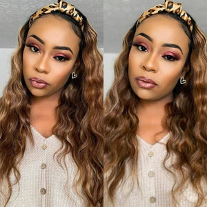 Synthetic Natural Wave Headband Wig