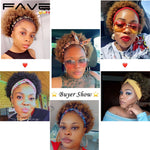 Brazilian Human Hair Afro Puff Headband Wig