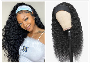 Human Hair Deep Wave Headband Wig
