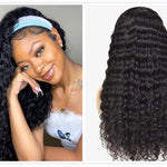 Human Hair Deep Wave Headband Wig
