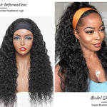 Human Hair Deep Wave Headband Wig