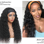 Human Hair Deep Wave Headband Wig