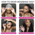 Synthetic Kinky Curl Headband Wig