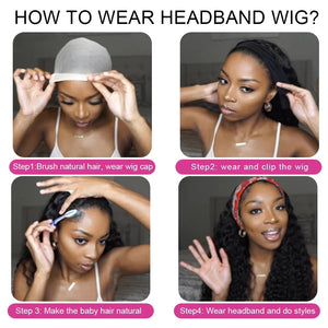 Synthetic Kinky Curl Headband Wig