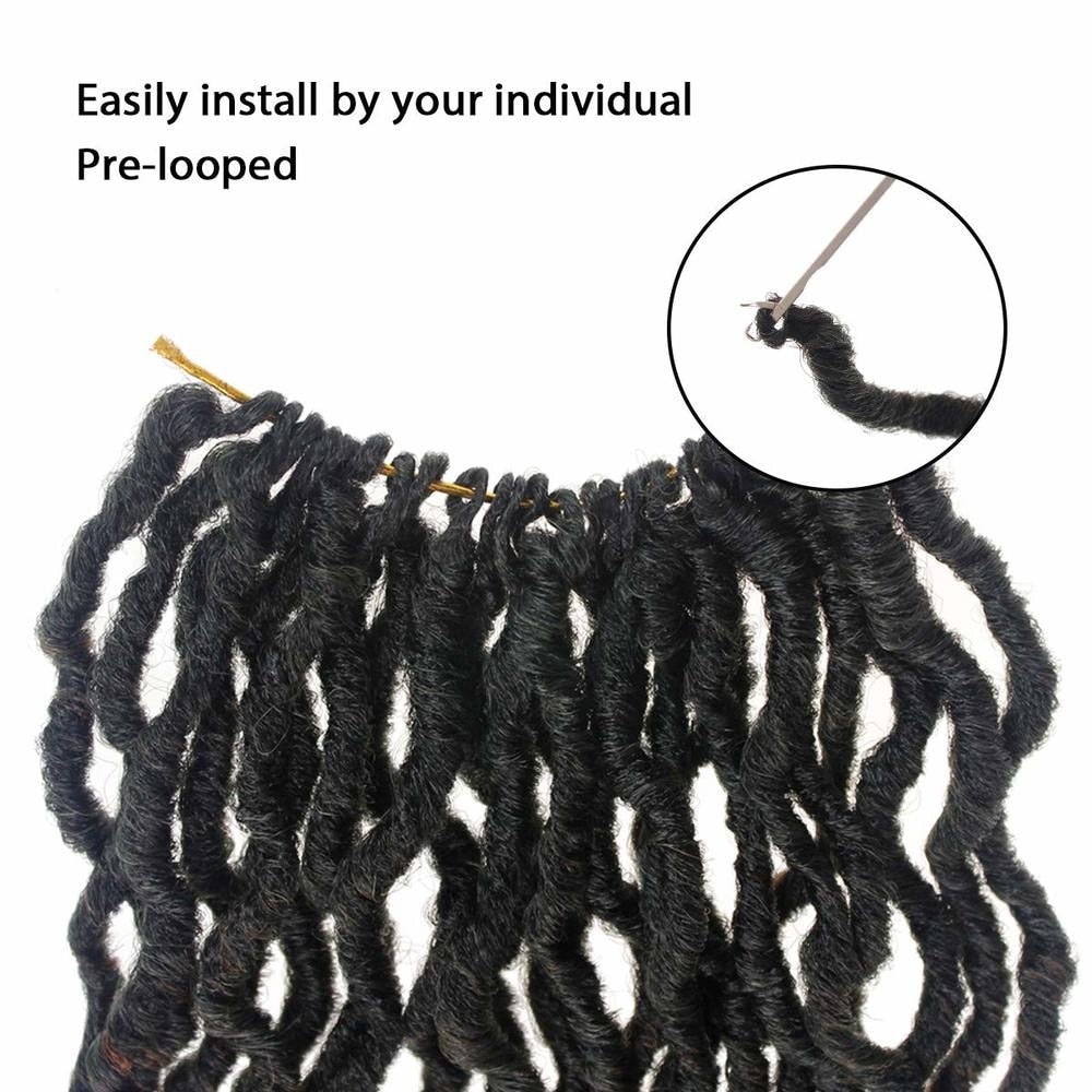 Synthetic Crochet Curly Faux Locs Gypsy Braiding Hair