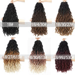 Synthetic Crochet Curly Faux Locs Gypsy Braiding Hair