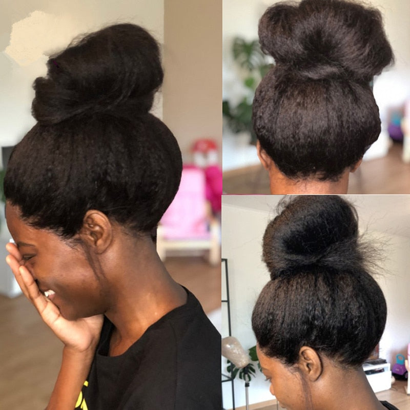 Brazilian Human Hair Kinky 13x4 Lace Front Wig